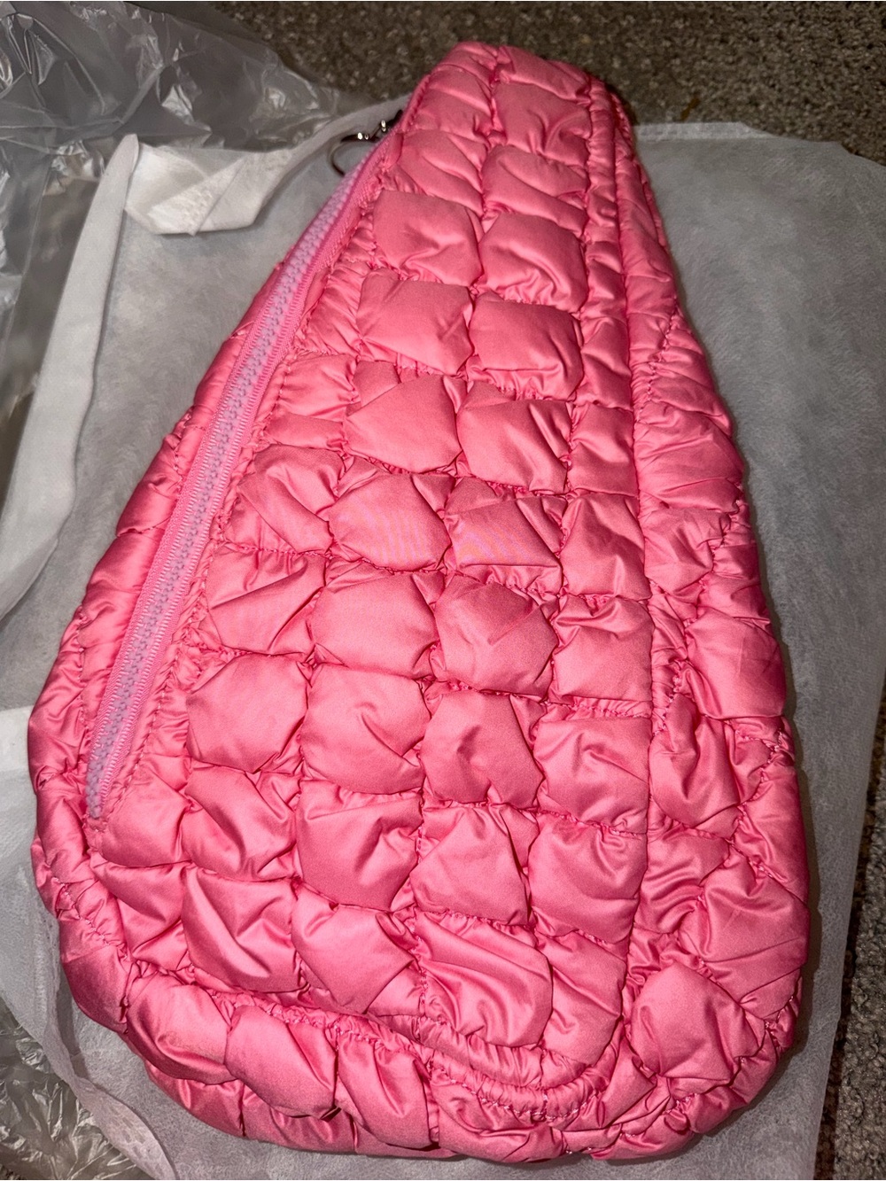 Quilted Pink Sling Bag